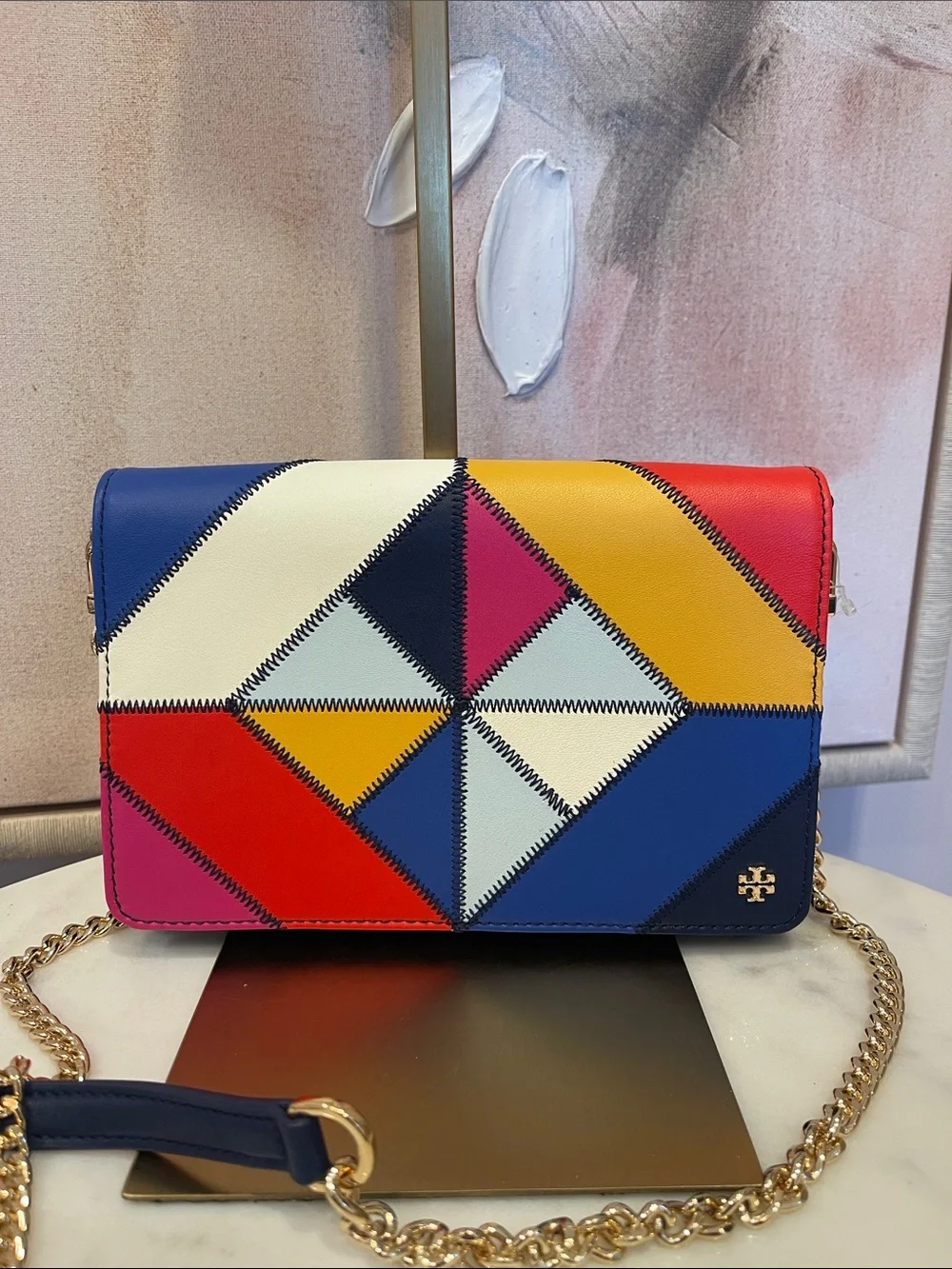 NWT Tory Burch Diamond Stitch Chain  Crossbody